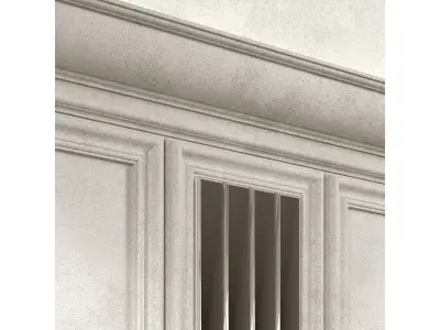 Decorative wall finishes composition Moldings and Mirrors 3D model