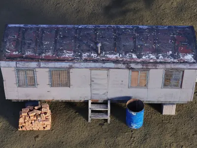 Shelter cabin Low-poly 3D model