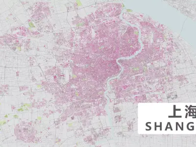 Shanghai City urban planning maquett  building  Topography MODEL 3D model