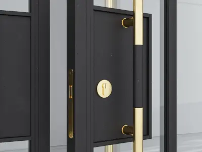 Aluminium door 224 3D model
