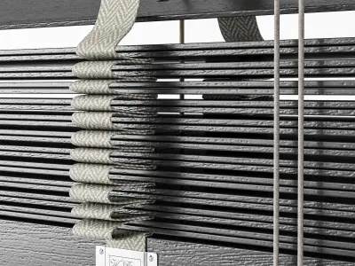 Wooden blinds Set 09 3D model