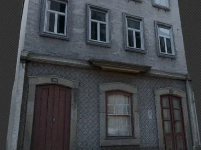 Old building house Low-poly 3D model