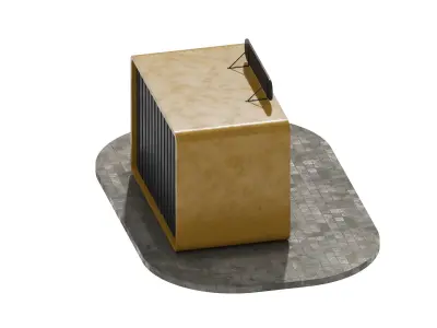 Kiosk 1 wooden box 3D model