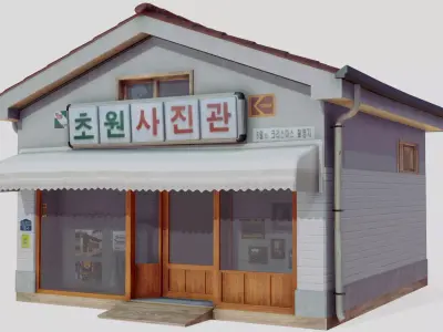 Korean Photo Studio Low-poly 3D model