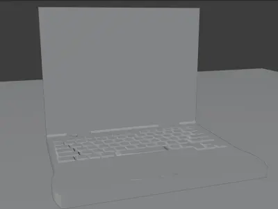 Old Notebook Low-poly 3D model