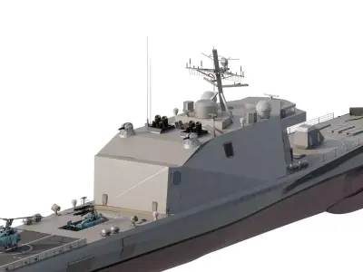 Russian navy stealth corvette 3D model