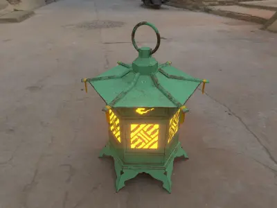 Japanese Lantern  Low-poly 3D model