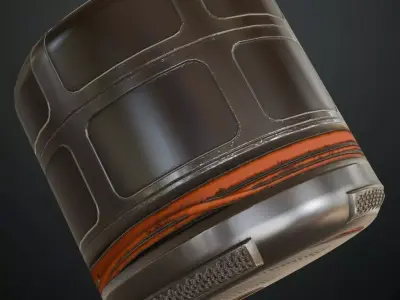 Sci-Fi Wall PBR Seamless Texture