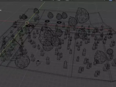 Low Poly 3D World Environment Low-poly 3D model