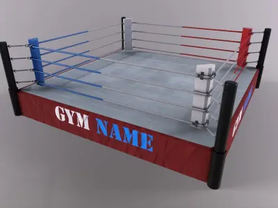 PBR Boxing Ring - Type A Low-poly 3D model