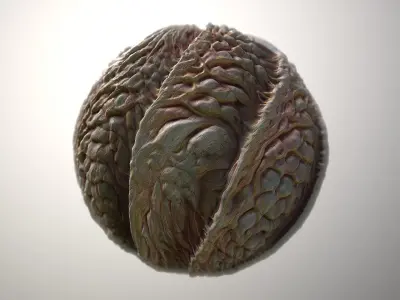 Material Skin Monster 32 Seamless PBR Texture Texture