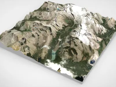 Mountain  landscape Banff National Park Canada 3D model