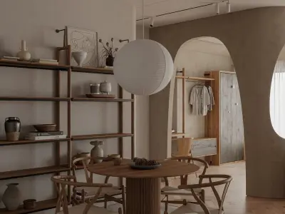 apartment interior scenes   3D model 6