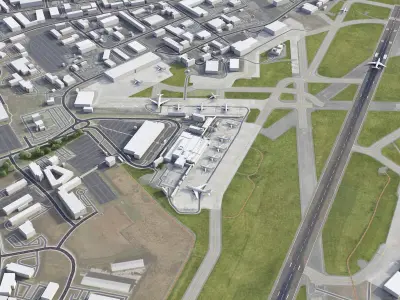 Aberdeen Airport Low-poly 3D model