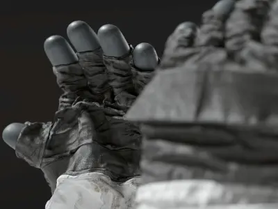 SPACESUIT NASA APOLLO 11 GLOVES 3D model