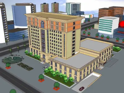 vacation spot-Resort-Fashion Leisure Hotel-0217 3D model