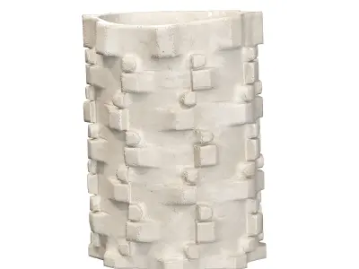 Ceramic Bolt Vase by Floris Wubben Rosehip 3D model