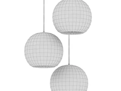 Glass Hanging Pendant Lamp 3D model