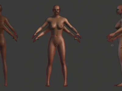 the Most Advanced Female Soldier Rigged its Here Low-poly 3D model
