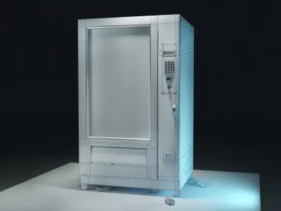 Vending machine worn out lowpoly  Low-poly 3D model