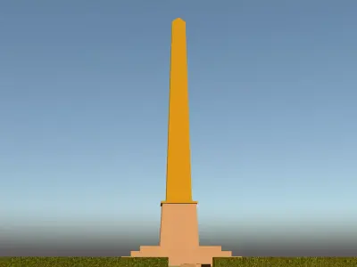 laos Game Monument Low-poly 3D model