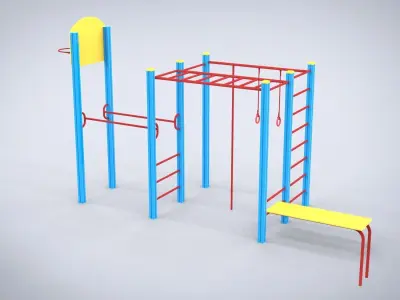 Playground for kids 3D model 5