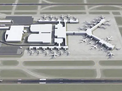 Memphis - Airport - MEM Low-poly 3D model