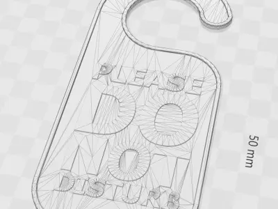 Please Do Not Disturb Door Hanger 3D print model