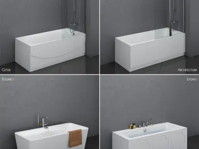 Set of baths Villeroy - Boch set 23 3D model