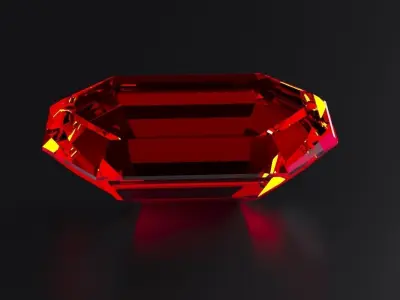 Emerald diamond 3D model