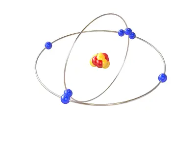 Nitrogen Chemical Element v2 001 Low-poly 3D model