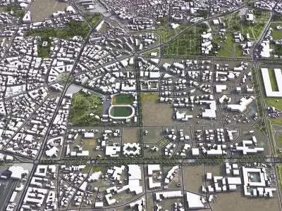 Marrakesh - 3D City Model Low-poly 3D model