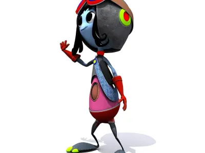 Set 03 - Cartoon Character 01 - Cuties 3D model