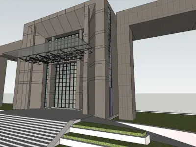 Modern Entrance design 3d model 3D model