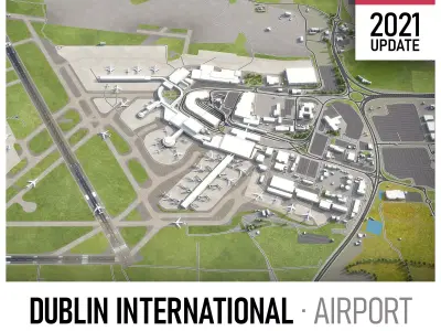 Dublin Airport Low-poly 3D model