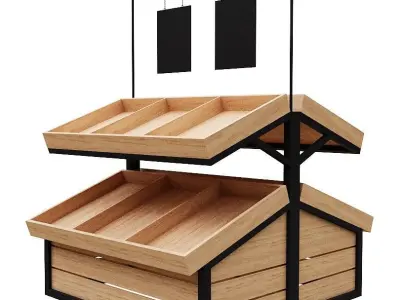 Stall models Low-poly 3D model