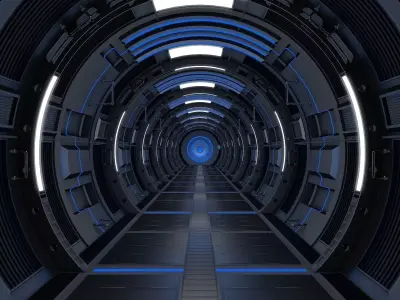 Sci Fi Tunnel 3D model 48