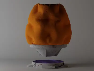 Puffy Sci Fi Chair Low-poly 3D model