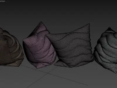 Pillow wavy pillows 3D model