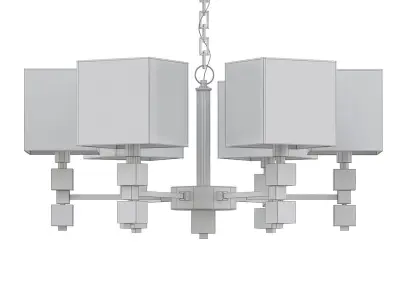 Tradonico light chandelier in brass with shades 3D model