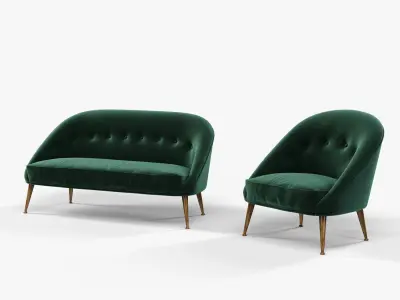 Brabbu Malay armchair and sofa 3D model