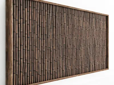 Branch bamboo decor big frame 3D model
