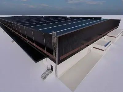 Industrial Factory-Factory building 3D model purchase