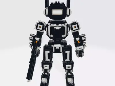 Robot Character 10 Low-poly 3D model