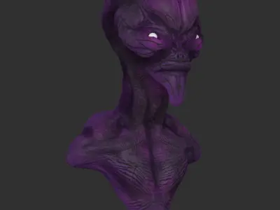Alien head 3D model