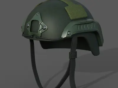 Helmet military combat soldier armor scifi low poly  Low-poly 3D model