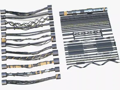 SciFi Cable Kitbash M1 3D model