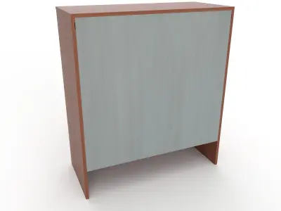 commode 8 wooden cabinet with door 3D model