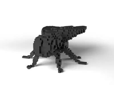 Fly Minecraft Voxel Low-poly 3D model