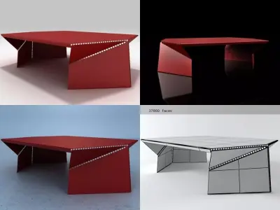 Bent Coffee Table 3D model